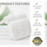 3D Spa Mesh Bath Pillow Neck Back Support Bathtub Tub Cushions