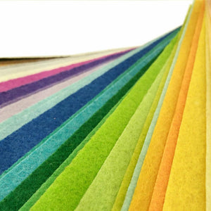 80PCS Non Woven Felt Fabric Sheets 15X15cm Mixed Color Kids Handcraft DIY Art