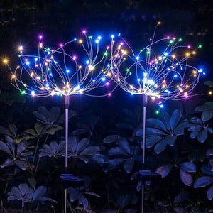 6PCS 150LED Solar Firework String Lights Garden Fairy Light Outdoor Path Lawn Lamp