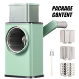 Kitchen Vegetable Food Manual Rotary Drum Grater Chopper Slicer Fruit Cutter