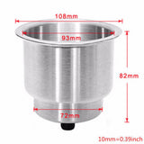 4PCS Stainless Drink Cup Holder Insert for Boat/Car/Truck RV/Camper/Yacht/Sofa