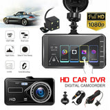 4" Touch Car Dash Camera Cam Front and Rear Dual Recorder Camera 1080P FHD Video