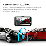 4" Touch Car Dash Camera Cam Front and Rear Dual Recorder Camera 1080P FHD Video