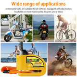 Motorcycle Alarm Disc Lock Electric Rotor Lock Motor Bicycle Bike Brake Security Yellow