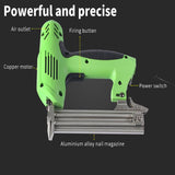 Electric Staple Gun Straight Nail Nailer Framing Heavy Duty Woodworking Stapler