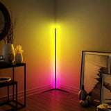 LED RGB Floor Corner Lamp Light Stand Bluetooth Remote Streaming Gaming Decor AU