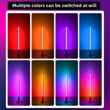 40CM RGB LED Bedside Table Floor Corner Lamp TV Cabinet Light Stand Gaming Decor