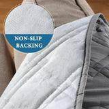 Grey L Recliner Waterproof Recliner Chair Cover with Non Slip Strap Slip Cover for Recliner