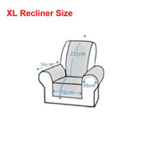 Grey XL Recliner Waterproof Recliner Chair Cover with Non Slip Strap Slip Cover for Recliner