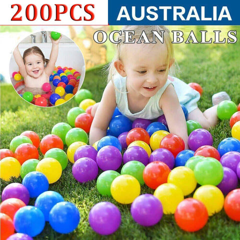 200X Ocean Balls Ball Pit Kids Baby Play Plastic Soft Toy Colourful Playpen Fun