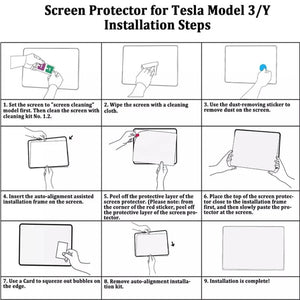 Tesla Model 3/Y Navigation Screen Tempered Glass Screen Protector Clear BD-High Definition Clear