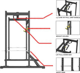 Sardine Sport Full Power Rack Half Cage Deep Squat Home Gym Fitness