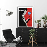 60cmx90cm Fashion Bally Black Frame Canvas Wall Art