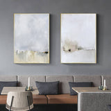 40cmx60cm Abstract golden white 3 Sets Gold Frame Canvas Wall Art