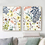 50cmx70cm Flower Composition 2 Sets Gold Frame Canvas Wall Art