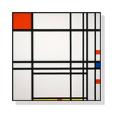 60cmx60cm Abstract Art By Piet Mondrian Black Frame Canvas Wall Art