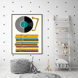 80cmx120cm Music Black Frame Canvas Wall Art