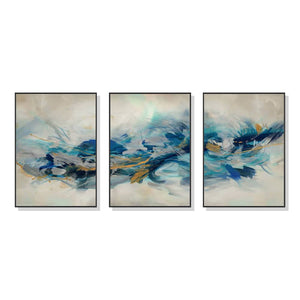 Wall Art 80cmx120cm The Universal 3 Sets Black Frame Canvas