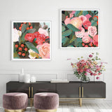 50cmx50cm Eucalyptus Bouquet 2 Sets White Frame Canvas Wall Art