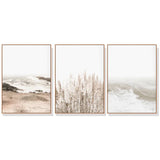 50cmx70cm Coastal Beach 3 Sets Wood Frame Canvas Wall Art