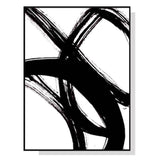 90cmx135cm  Minimalist Black Artwork Black Frame Canvas Wall Art