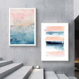 50cmx70cm Abstract Pink 2 Sets White Frame Canvas Wall Art