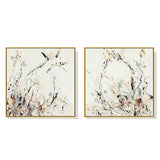 50cmx50cm Afternoon Walk 2 Sets Gold Frame Canvas Wall Art