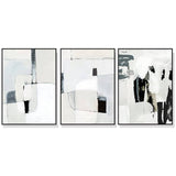 70cmx100cm Soft Spoken 3 Sets Black Frame Canvas Wall Art