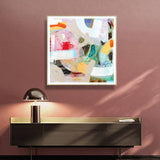 80cmx80cm Changed My Mind IV by Aleah Koury Gold Frame Canvas Wall Art