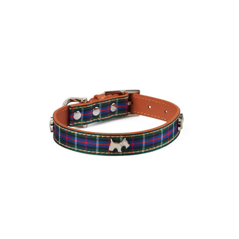 Highland Blue Tartan Dog Collar