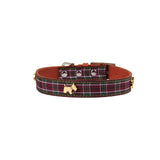 Highland Purple Tartan Dog Collar