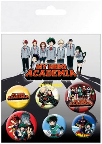 My Hero Academia Mix Badge 6 Pack