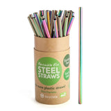 Rainbow Metallic Steel Straw 8mm