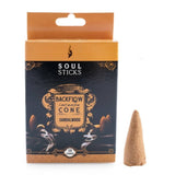 Soul Sticks Sandalwood Backflow Incense Cone - Set of 10