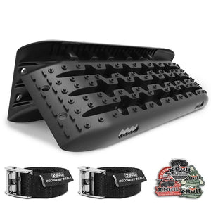 X-BULL KIT1 Recovery track Board Traction Sand trucks strap mounting 4x4 Sand Snow Car BALCK