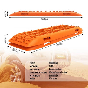 X-BULL KIT1 Recovery track Board Traction Sand trucks strap mounting 4x4 Sand Snow Car ORANGE