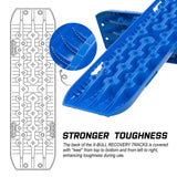 X-BULL 2PCS Recovery Boards Tracks Snow Tracks Mud tracks 4WD With 4PC mounting bolts Blue