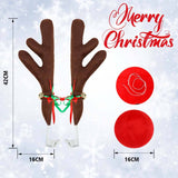 Reindeer Car Antlers and Nose Decoration Set Xmas Jingle Bells 20 sets