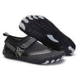 Men Women Water Shoes Barefoot Quick Dry Aqua Sports Shoes - Black Size EU47 = US12