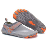 Men Women Water Shoes Barefoot Quick Dry Aqua Sports Shoes - Grey Size EU45 = US10