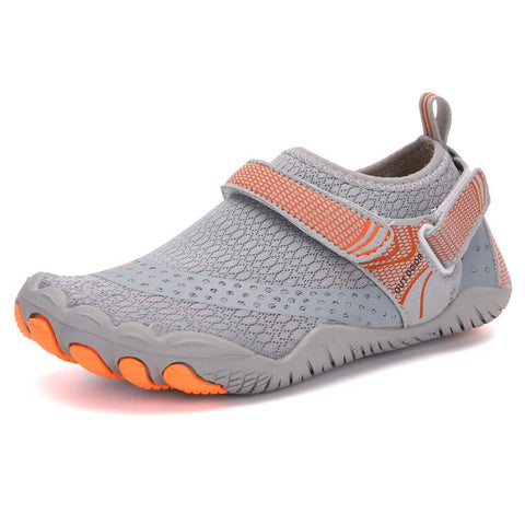 Kids Water Shoes Barefoot Quick Dry Aqua Sports Shoes Boys Girls - Grey Size Bigkid US2=EU32