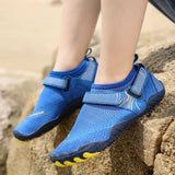 Kids Water Shoes Barefoot Quick Dry Aqua Sports Shoes Boys Girls - Klein Blue Size Bigkid US4 = EU36