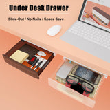 Under Desk Drawer Slide-out Large Office Organizers and Storage Drawers - Small Black