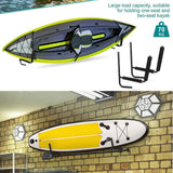 2Pcs Kayak Wall Rack Carrier Canoe Paddle Surfboard Holder Wall Mount Shelf