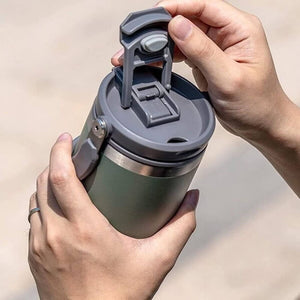 600ML Purple Stainless Steel Travel Mug with Leak-proof 2-in-1 Straw and Sip Lid, Vacuum Insulated Coffee Mug for Car, Office, Perfect Gifts, Keeps Liquids Hot or Cold