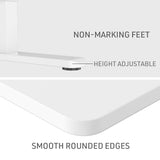 FORTIA Sit Stand Standing Desk, 120x60cm, 72-118cm Height Adjustable, 70kg Load, White/White Frame