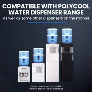 PolyCool 22L Water Cooler Dispenser Container Tank, with 7-Stage Filter Purifier System