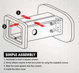 JAXSYN Receiver Extension (40mm to 180mm) for Novelty Tow Hitch Covers