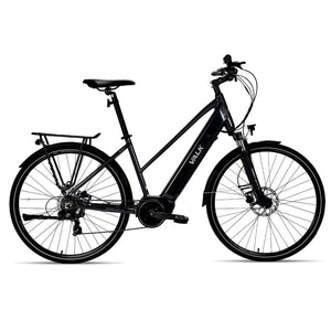 2023 VALK Metro MT 5 + Electric Hybrid Bike, Mid-Drive, Mixte Frame, Medium, Dark Grey