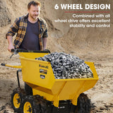 Baumr-AG 6 Wheel Motorised Wheelbarrow Dumper, Briggs & Stratton CR950 Petrol Engine, 500kg Capacity